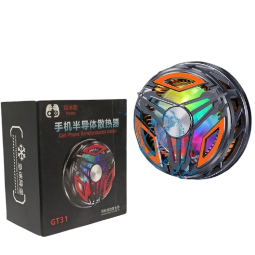 GT31 Mobile Cooling Fan – RGB Gaming Cooler