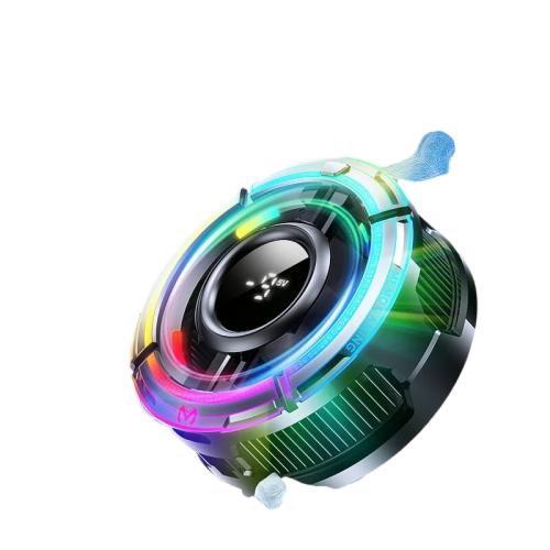 MEMO CX15 Mobile Cooling Fan – Digital Display RGB Gaming Cooler