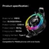 MEMO CX15 Mobile Cooling Fan – Digital Display RGB Gaming Cooler